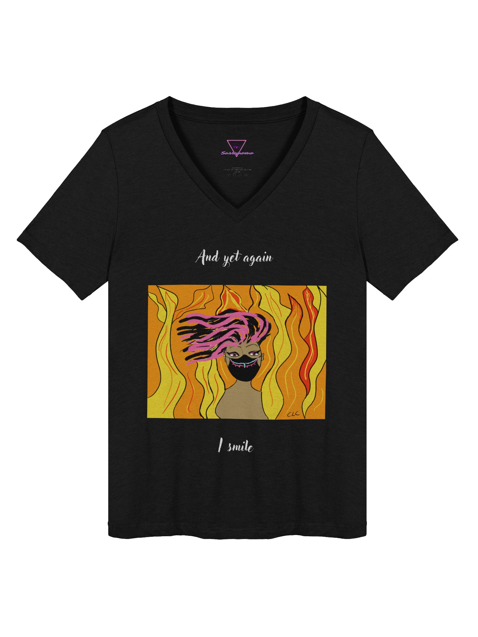 And Yet Again I Smile V-neck tee product image (2)