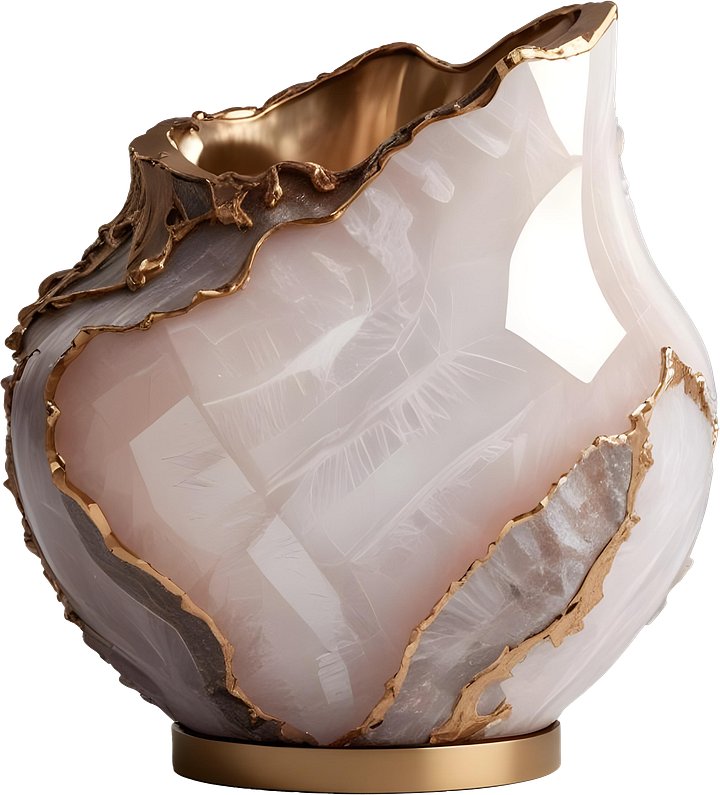 Lustrous Bloom – Crystal Elegance Vase PNG product image (1)