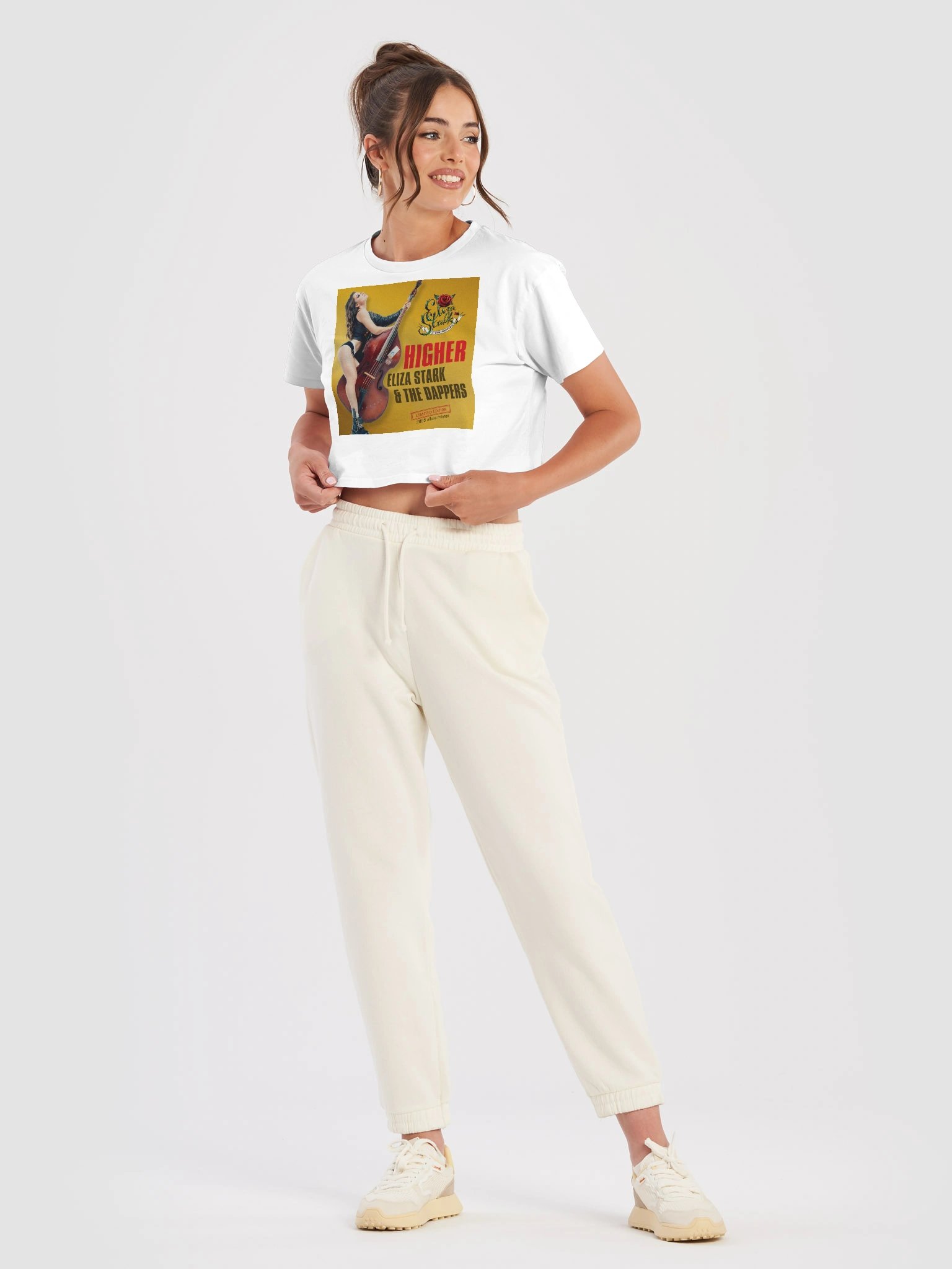 Higher Cropped Tee - White product image (3)