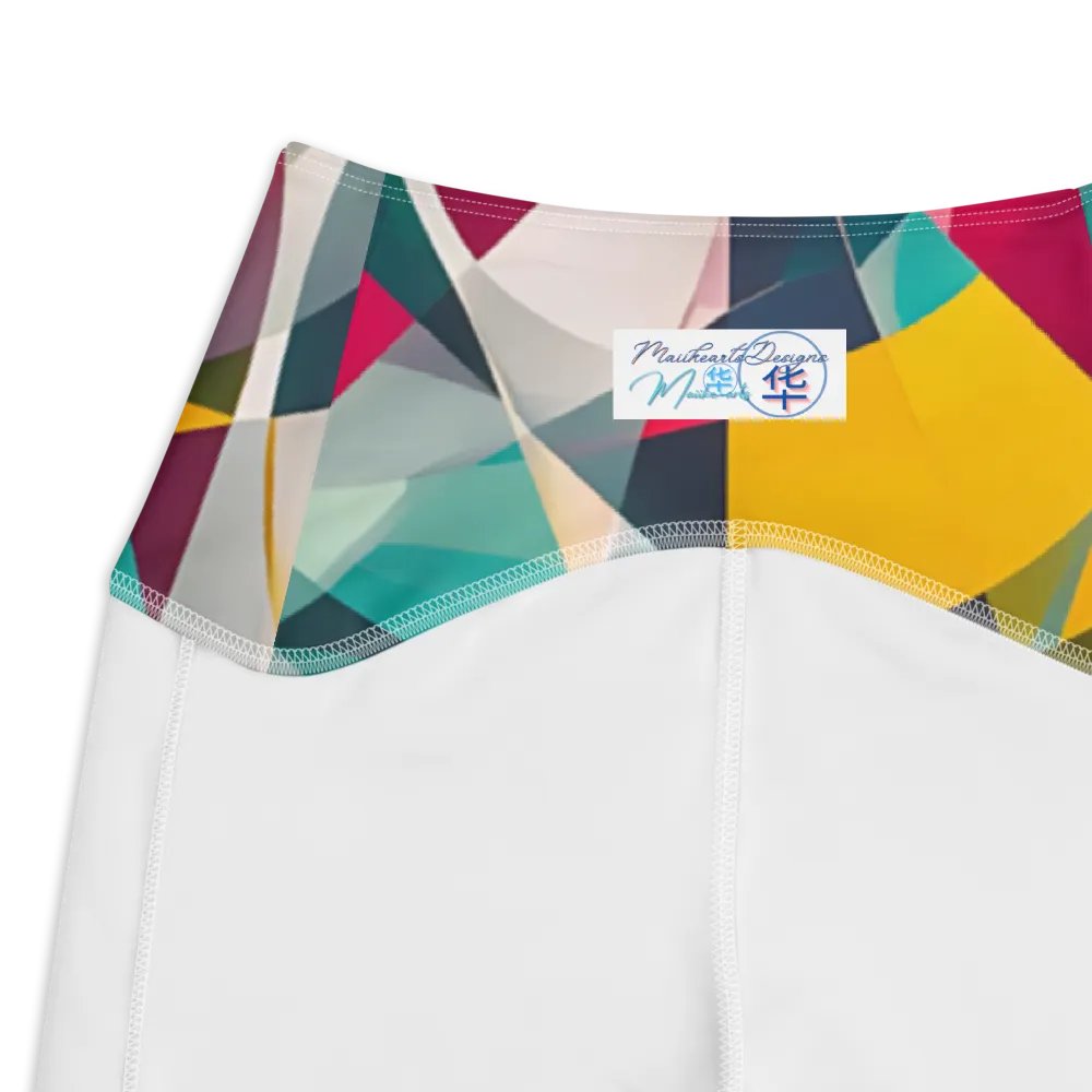 Abstract Lithographic Pattern Design Leggings with pockets - V9 product image (7)