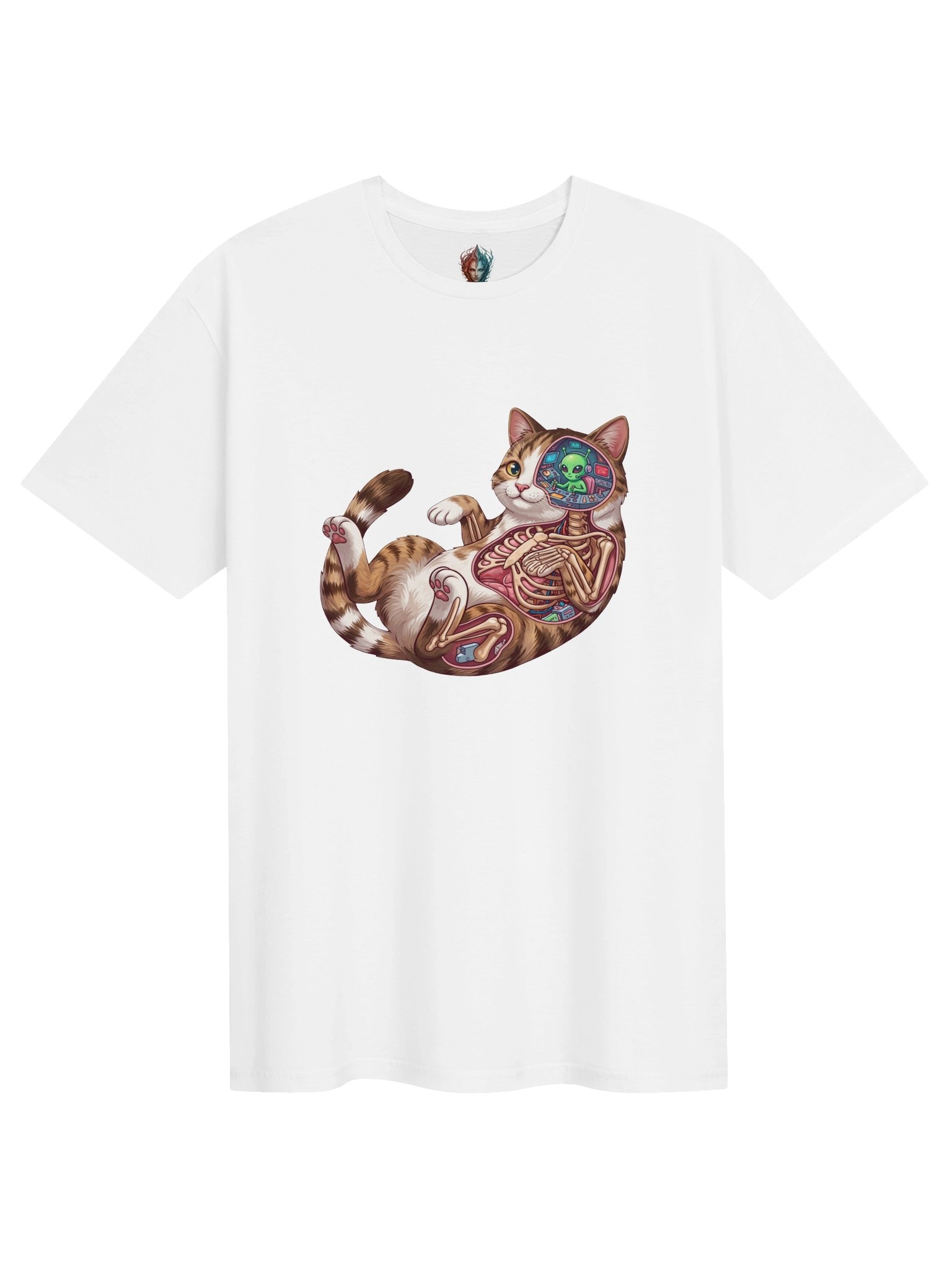 Alien Cat Graphic T-Shirt | Funny Sci-Fi Cat Shirt product image (1)