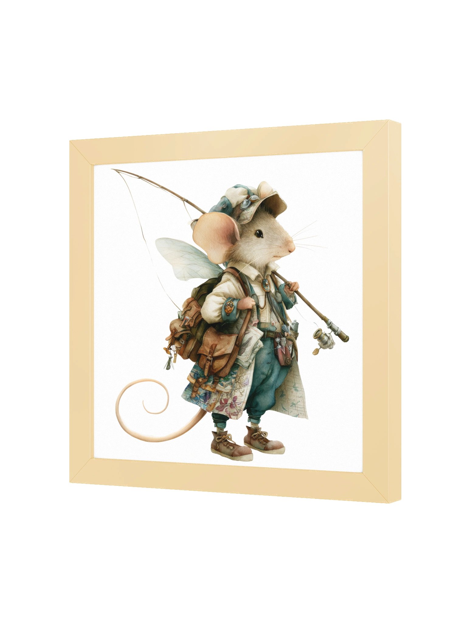 Quiet Leisure — The Fisherman Mouse Framed Art Print (10x10") product image (2)