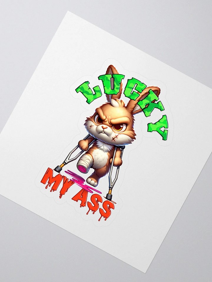 Lucky My Ass Kiss Cut Stickers product image (2)