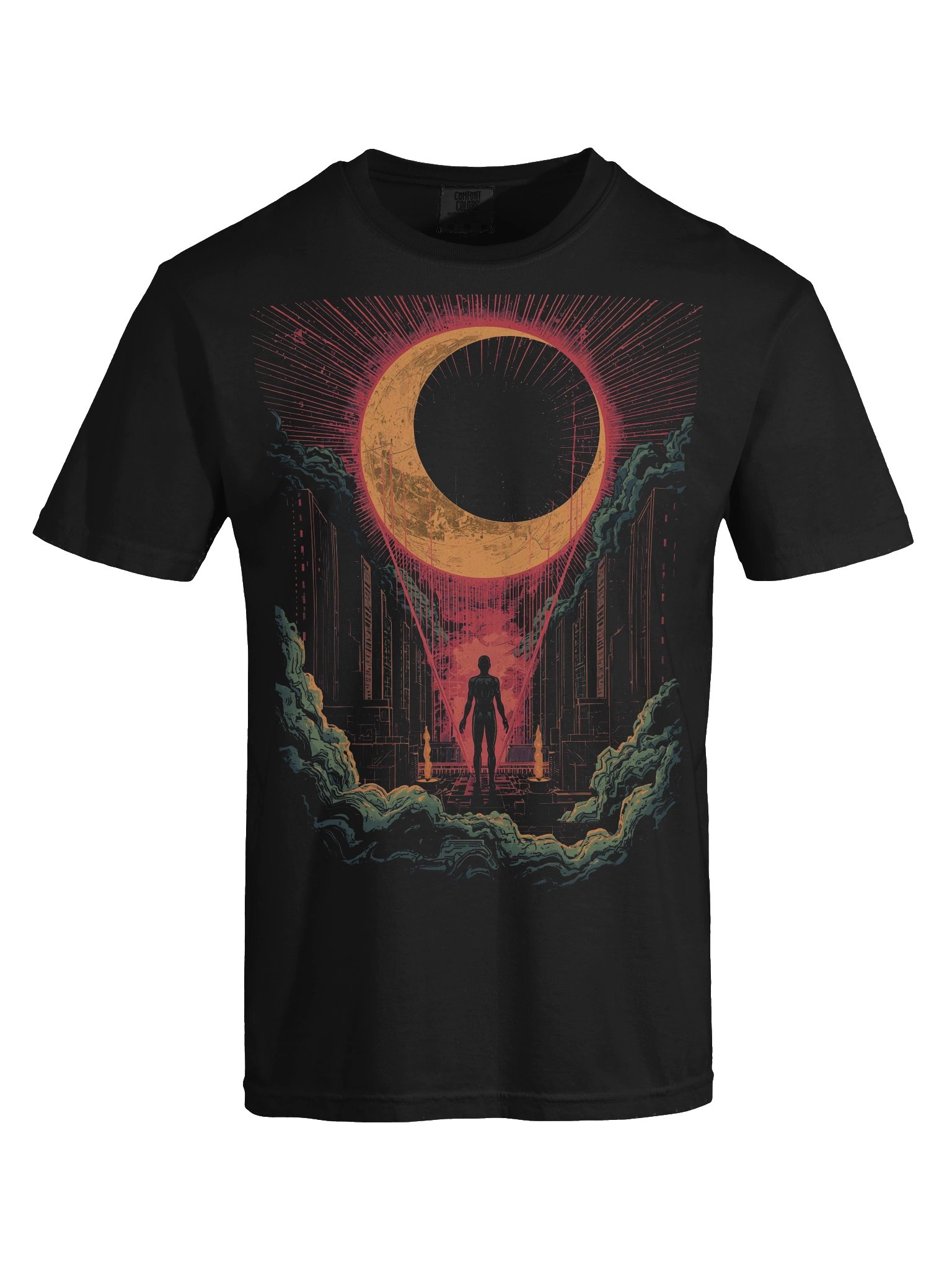 Eclipse City Retro-Futuristic Heavyweight T-Shirt product image (2)