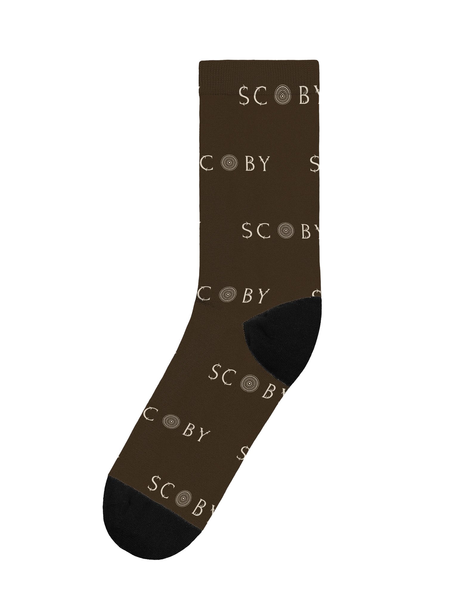 Scoby Logo Socks in Brown product image (1)