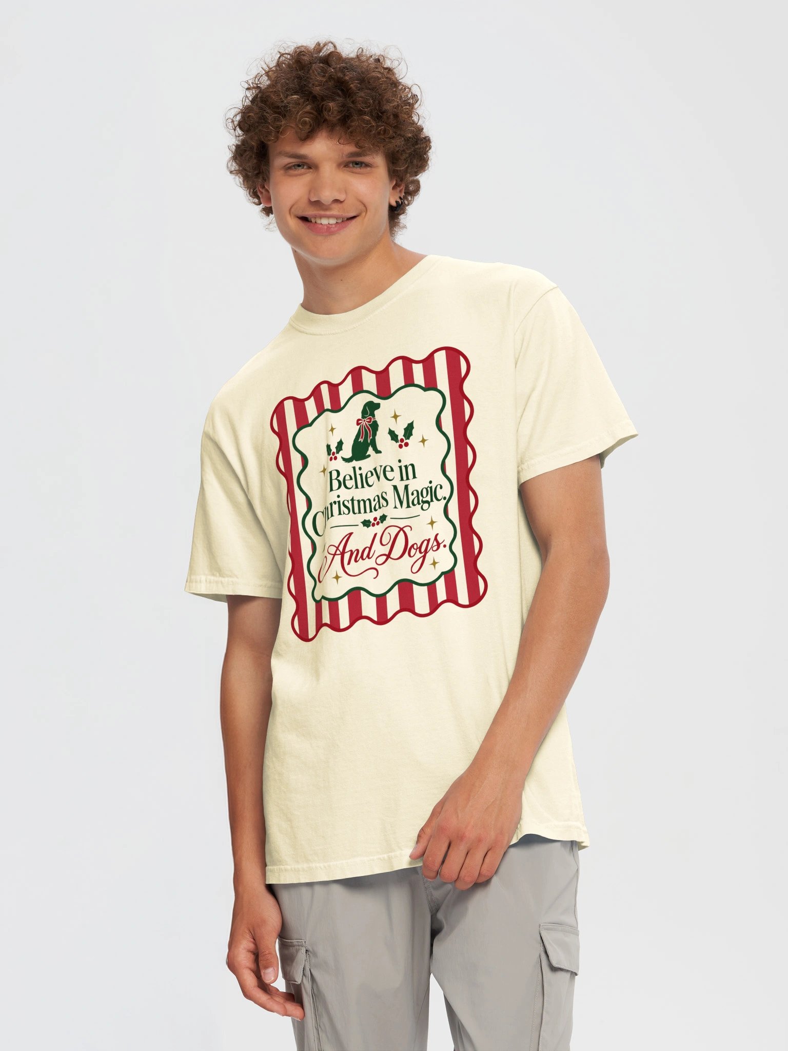 Believe in Christmas Magic and Dogs | Dog Lover Christmas T-Shirt product image (22)