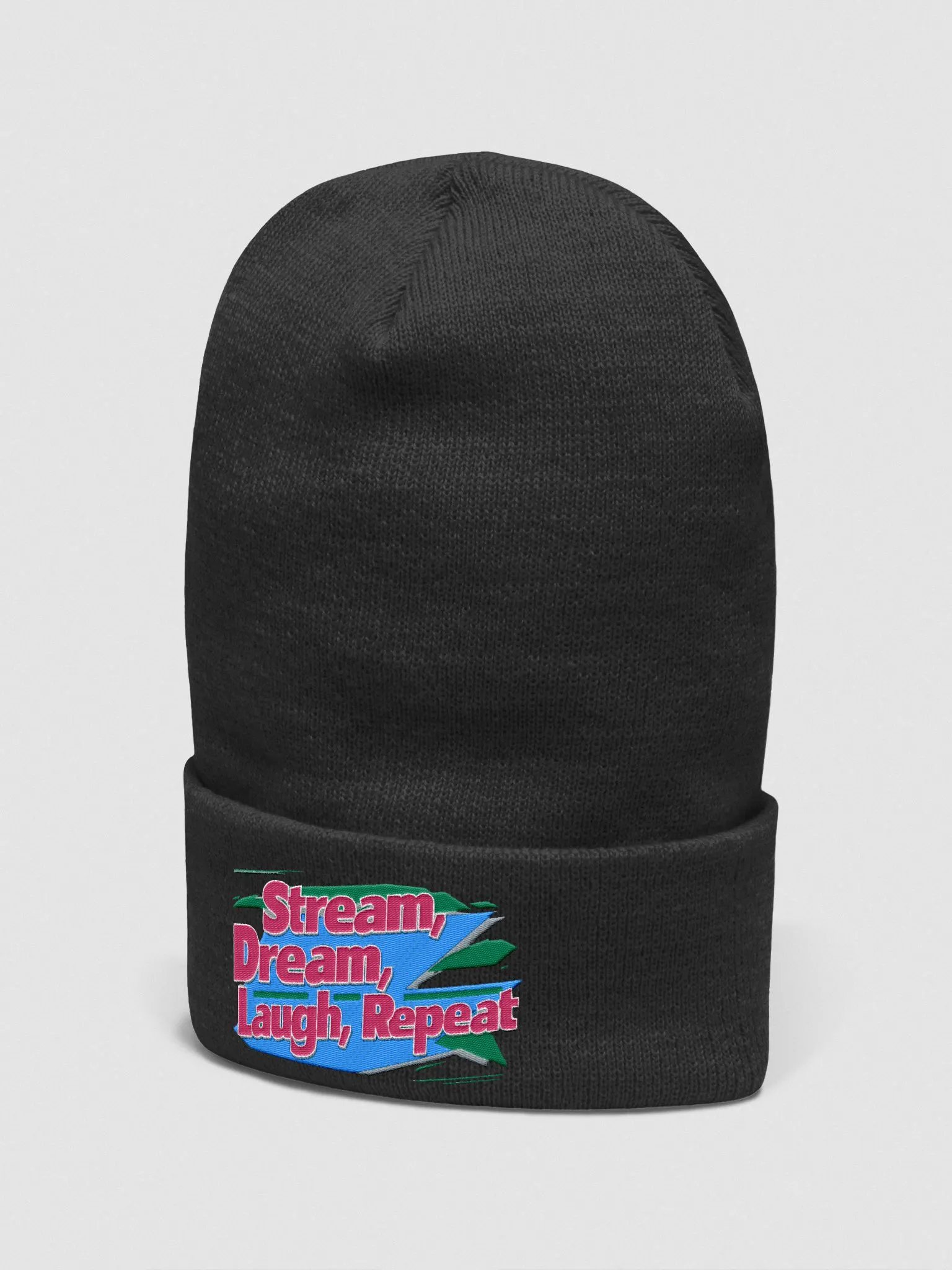 Stream, Dream, Laugh, Repeat Beanie product image (2)