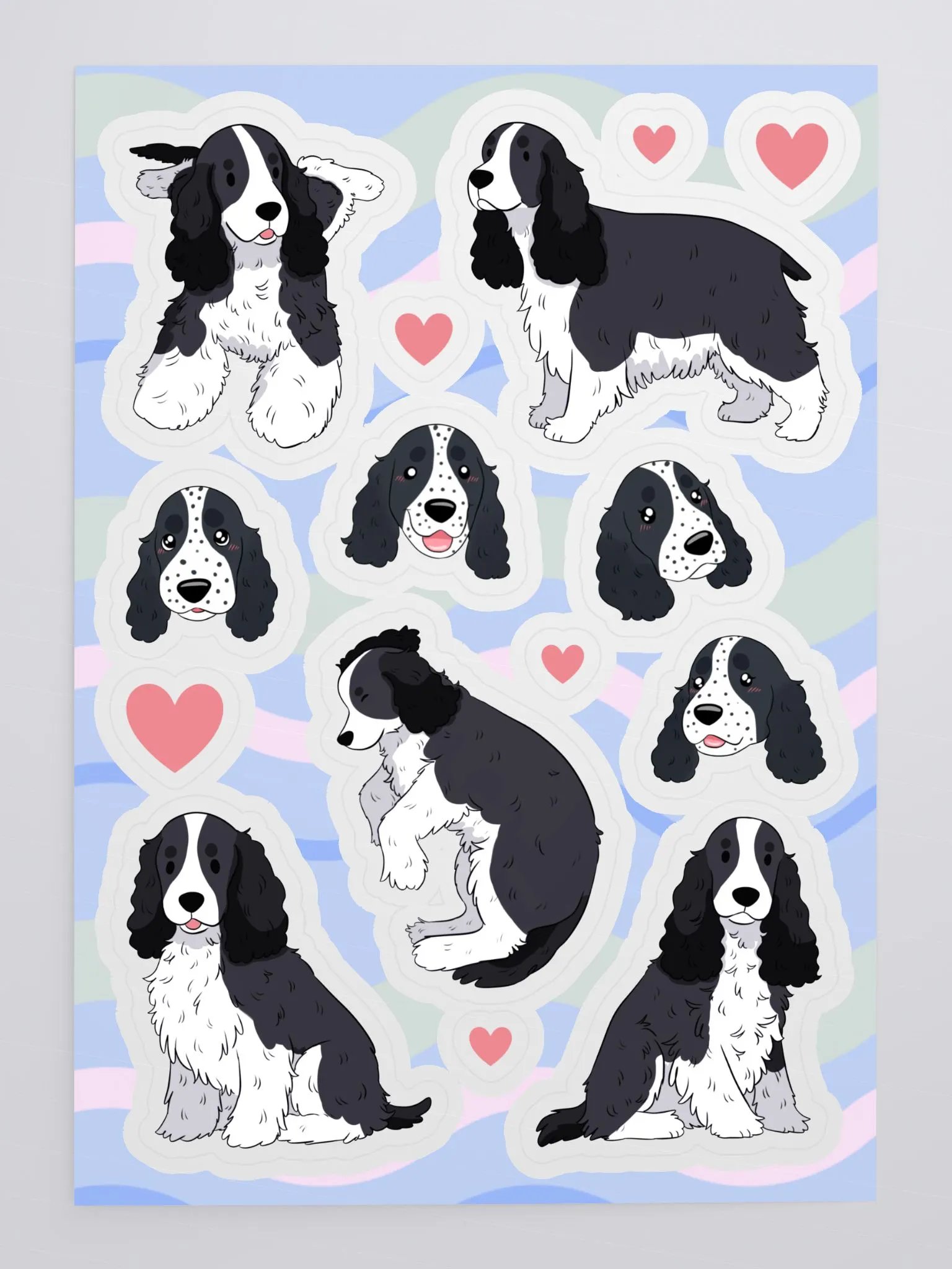 Cocker Spaniel Love Sticker Sheet product image (4)