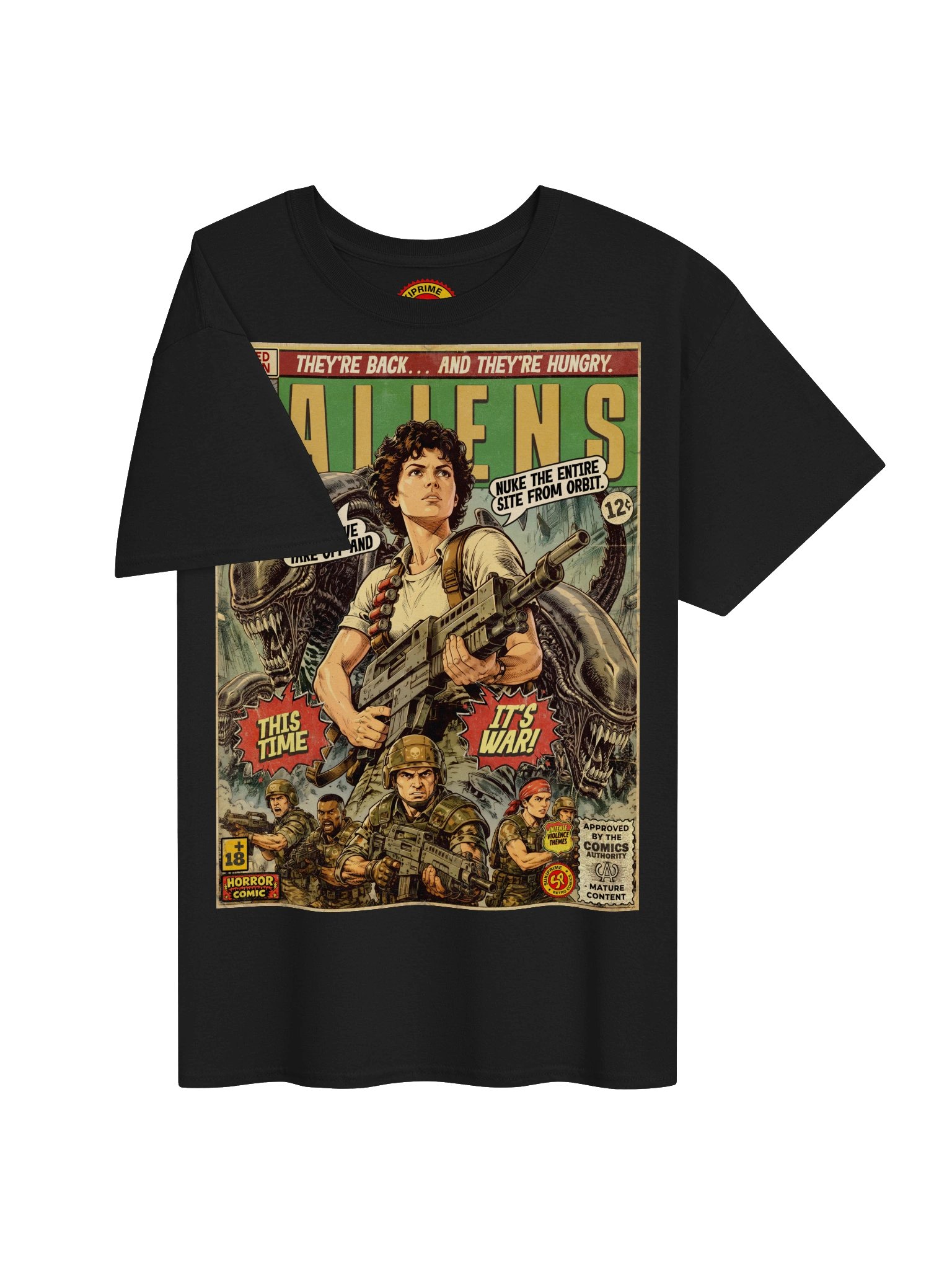 Aliens Movie Comic Art T-Shirt product image (3)