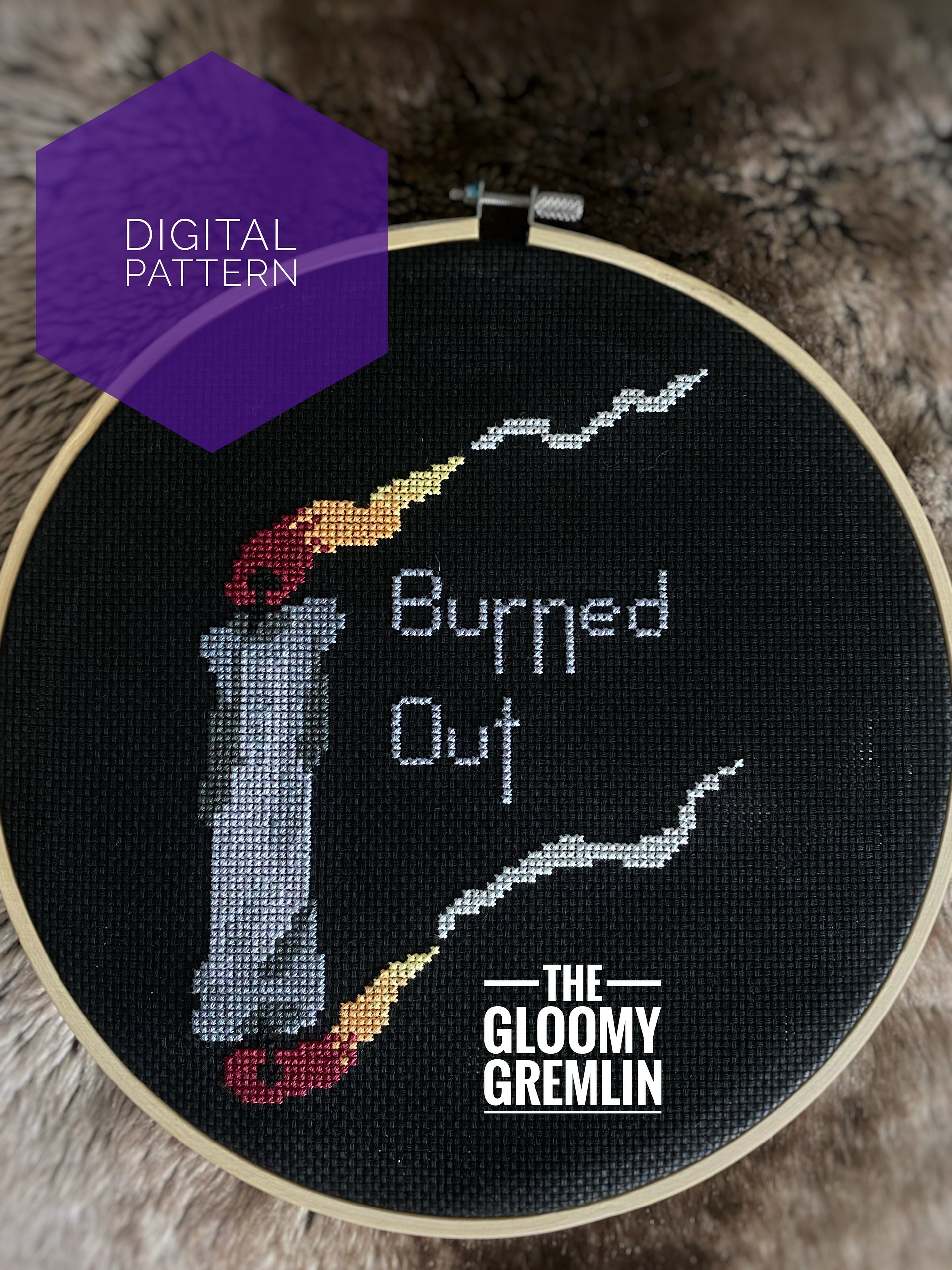 Burned Out - Cross Stitch Pattern product image (3)