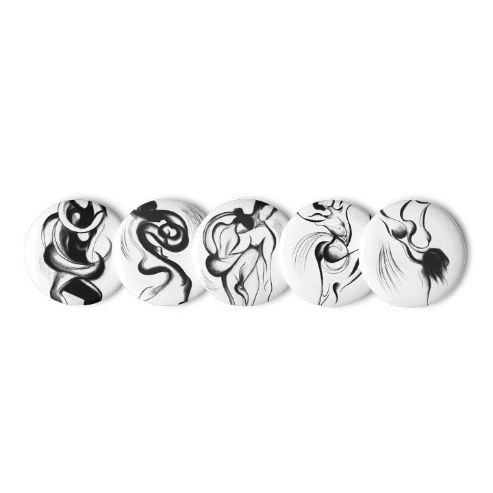Lover & Dancers Pin Buttons Set product image (1)