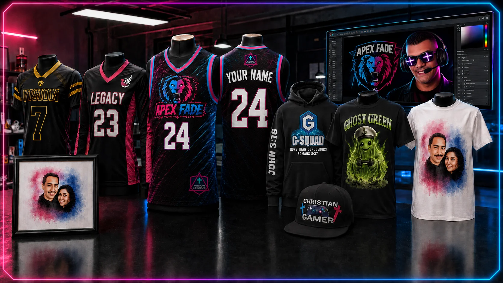 Vision League Media custom apparel