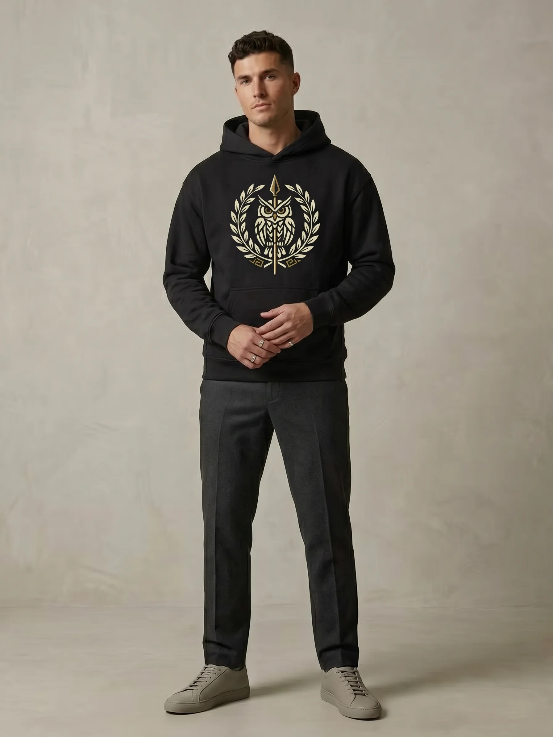 Athena Owl Hoodie – Wisdom & War Greek Mythology product image (2)