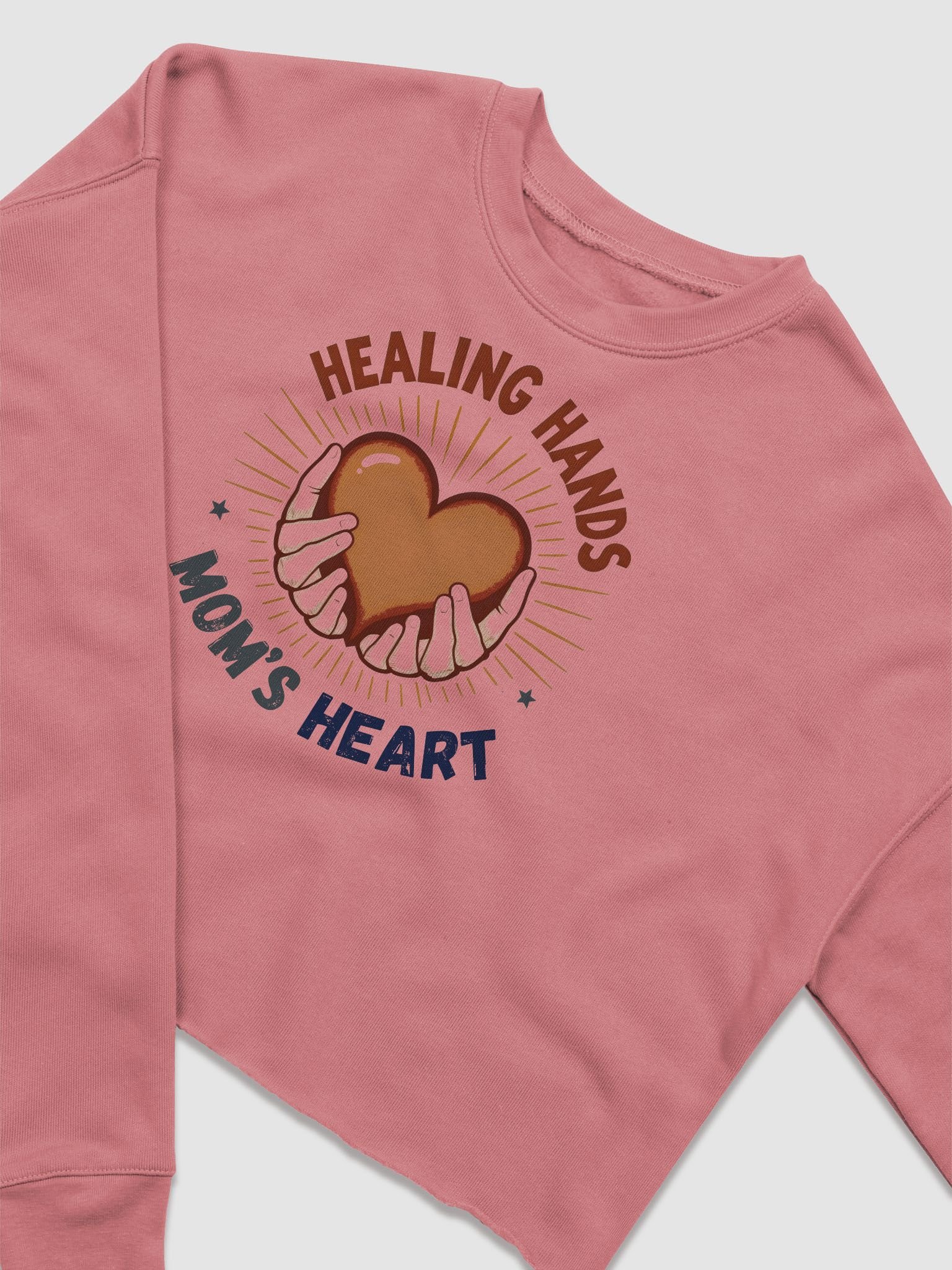 Healing Hands Mom's Heart Crop Sweatshirt product image (5)
