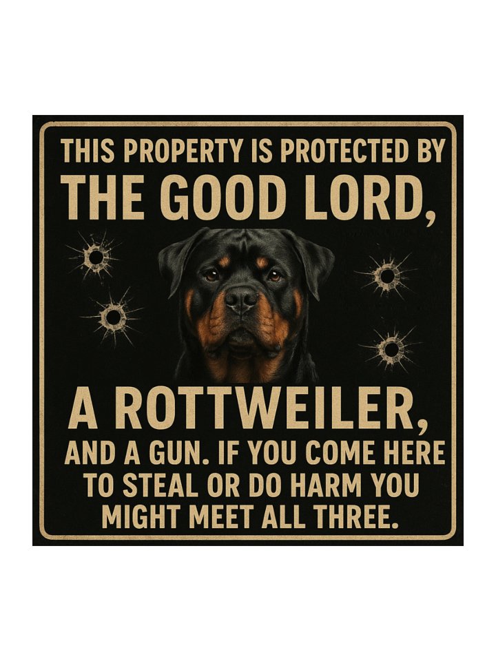Rottweiler Protected Property Sticker product image (1)