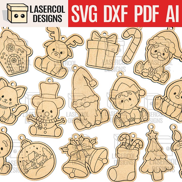 Christmas Ornaments - Laser Cut Files product image (1)