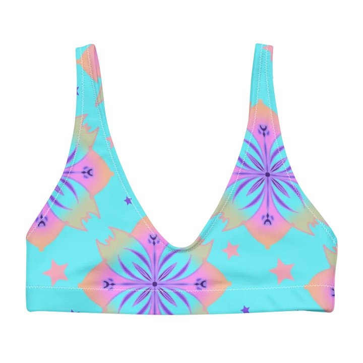 Pretty Pastel Bow Pattern Padded Bikini Top product image (2)