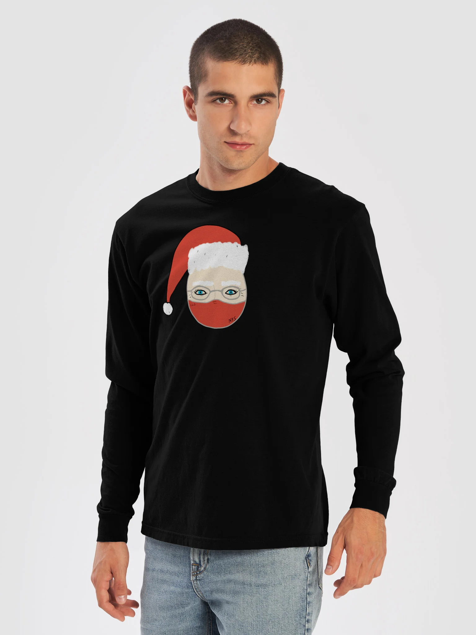 Santa Mask long sleeve tee product image (27)