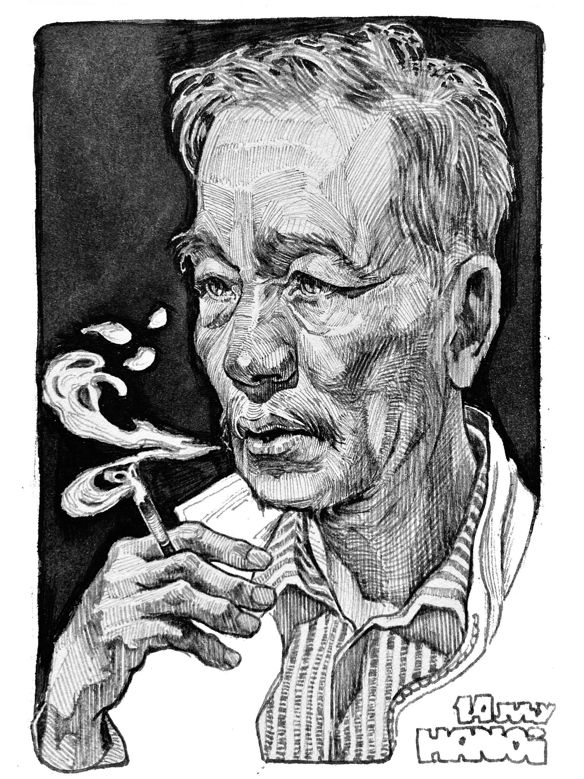 "Smoke of Hanoi" original A6 sketch 5 pcs (free shipping) product image (6)