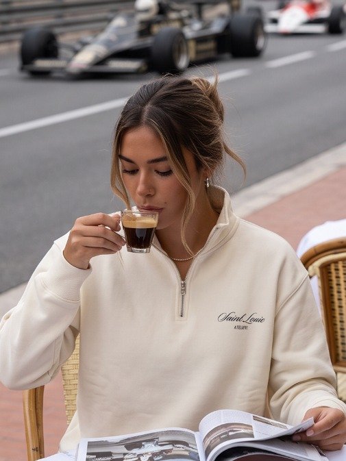 Quarter Zip Sweatshirt, Saint Louie Tennis product image (3)