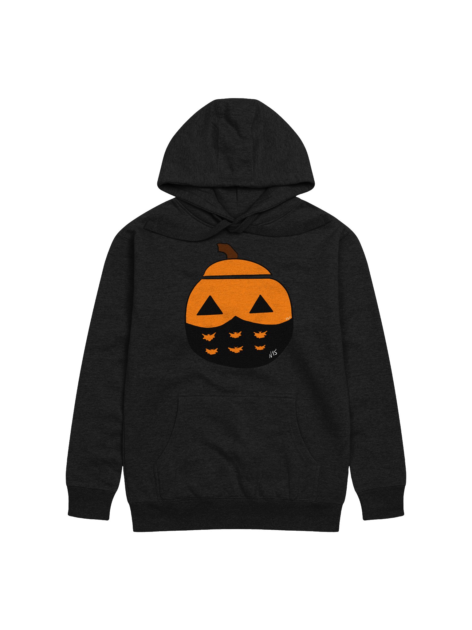 Mask-O-Lantern hoodie (black mask) product image (1)