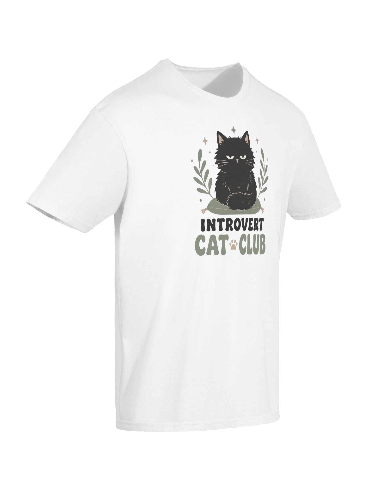 Introvert Cat Club T-Shirt – Funny Black Cat Design for Introverts and Cat Lovers product image (6)