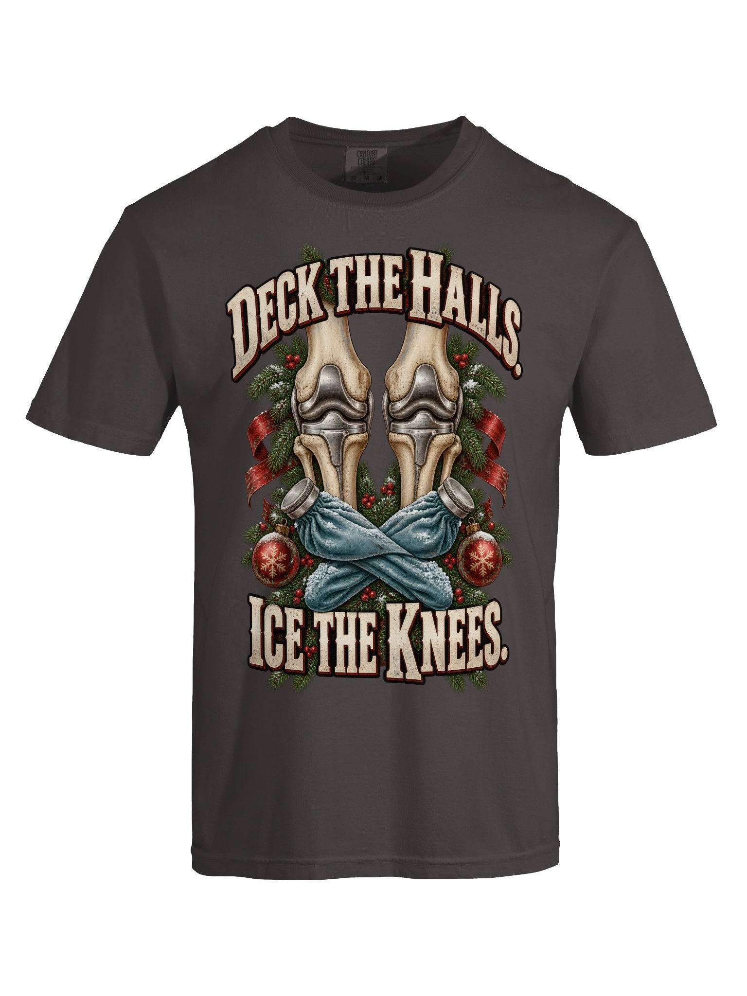 Knee Replacement Christmas Shirt — Deck the Halls, Ice the Knees | Broken Sleigh™ product image (10)