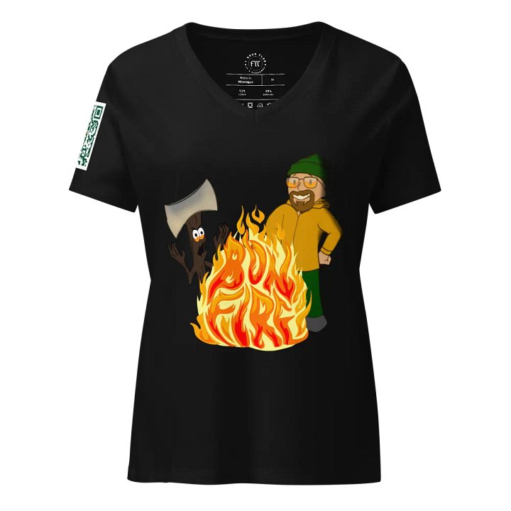 F*Seattle BonFire Women's V neck product image (22)