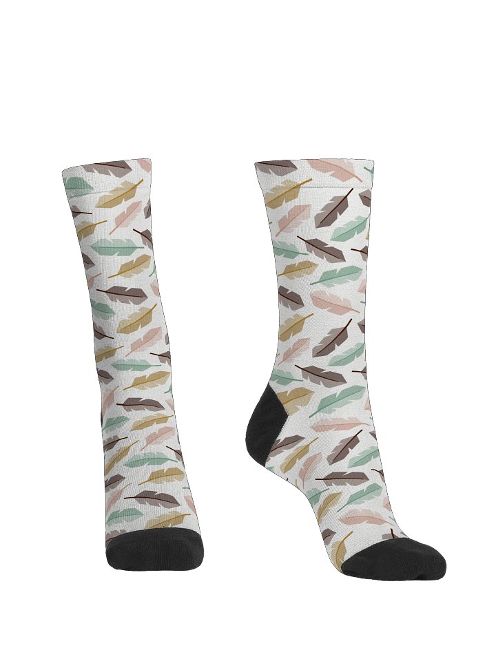 Mid-Century Modern Feathers Premium Sustainable Crew Socks product image (2)