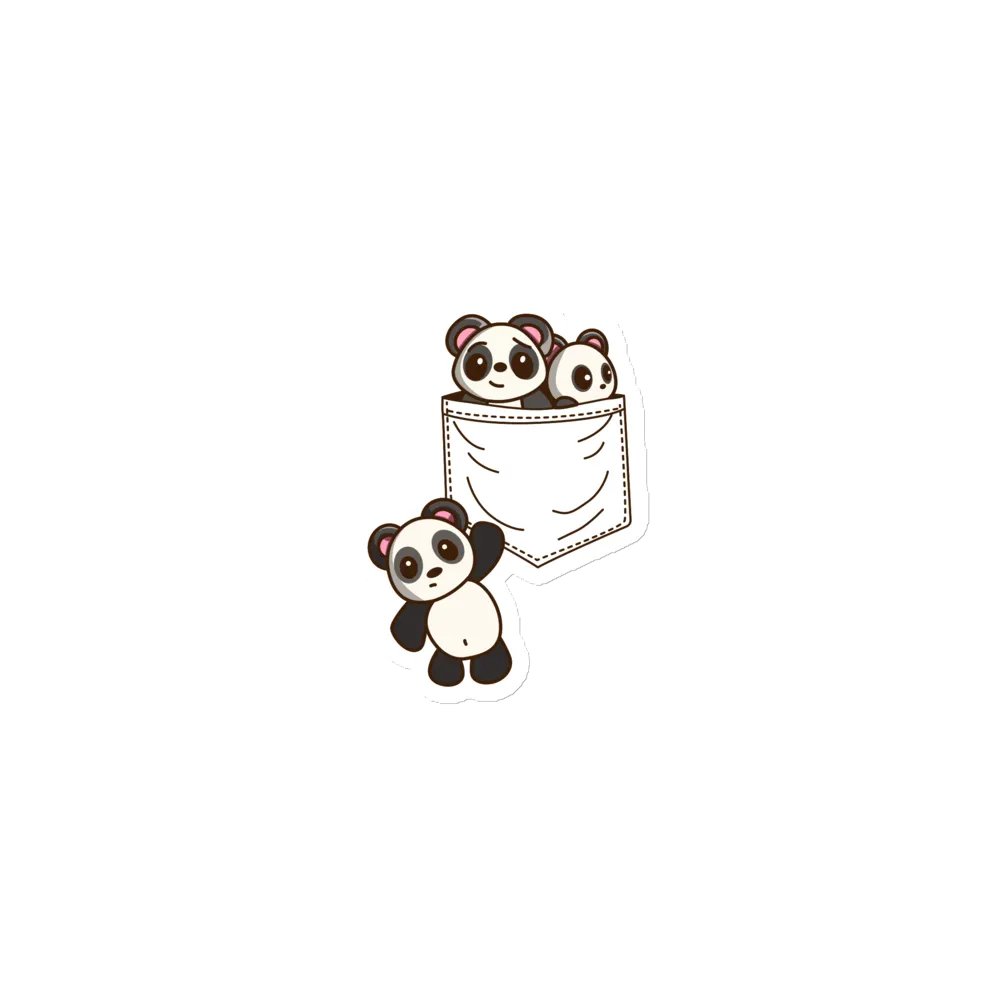 Pocket Of Pandas Die-Cut Magnets product image (1)