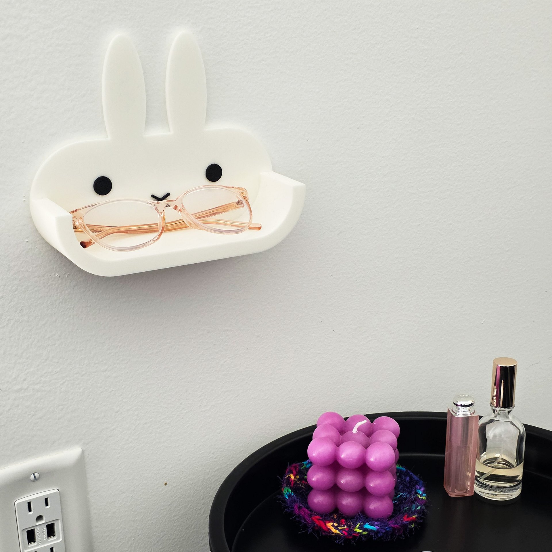 Cute Bunny Floating Wall Shelf – Mini Glasses, Phone & Trinket Organizer product image (1)