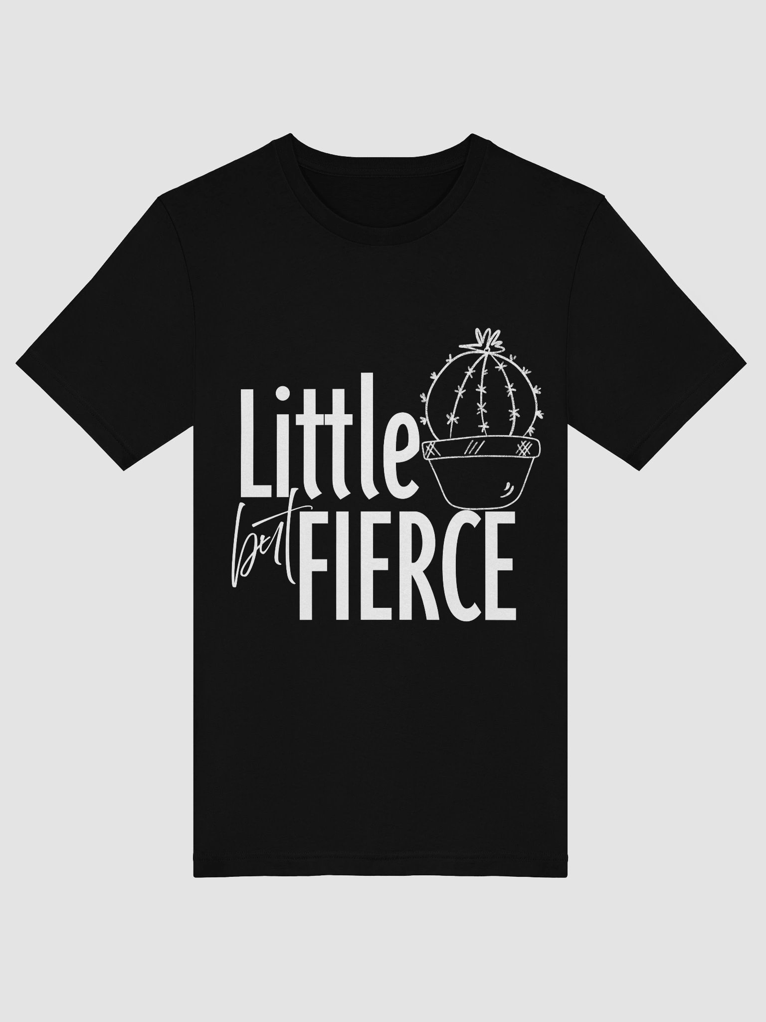 Little but Fierce Minimalist Cactus T-Shirt product image (6)