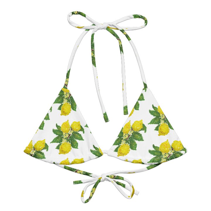Lemon Love White Bikini Top product image (1)