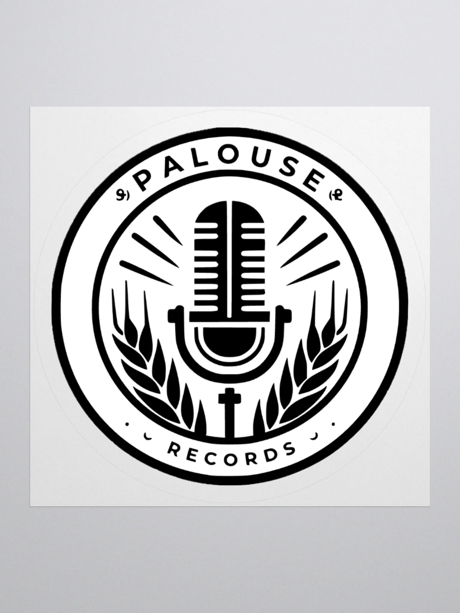 Vintage Microphone Logo Stickers product image (1)