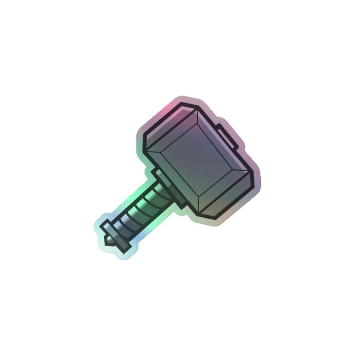 Geometric Hammer Holographic Sticker Sheet product image (1)