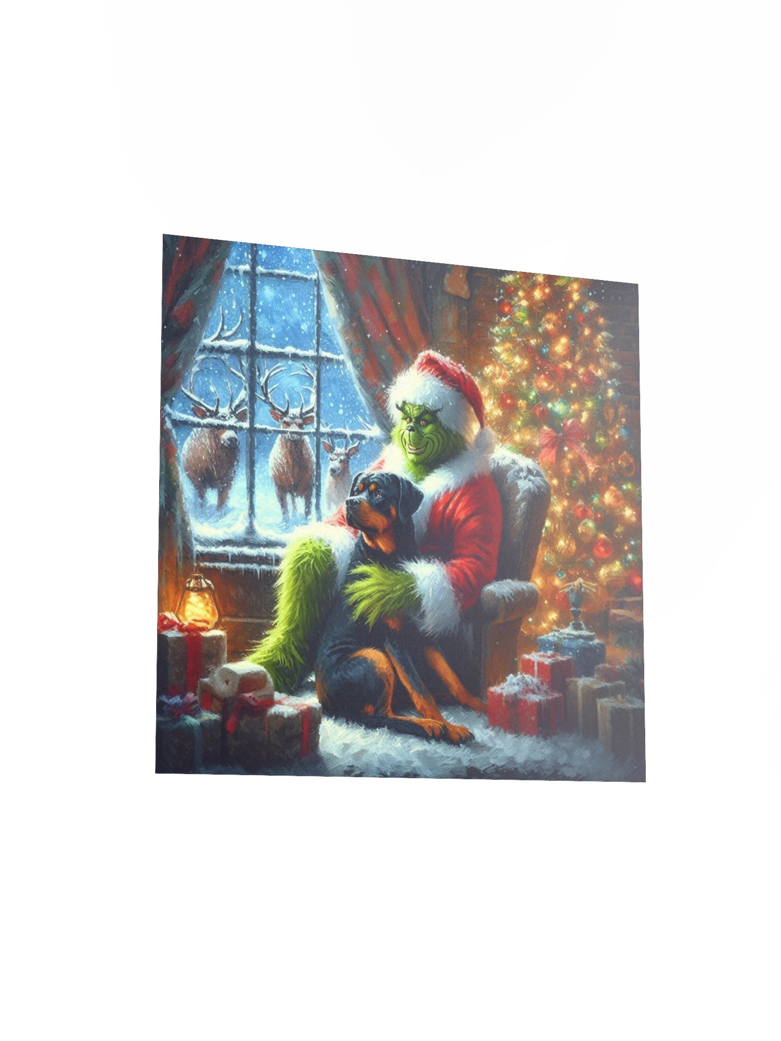 Grinch & Rottweiler Christmas Poster product image (14)