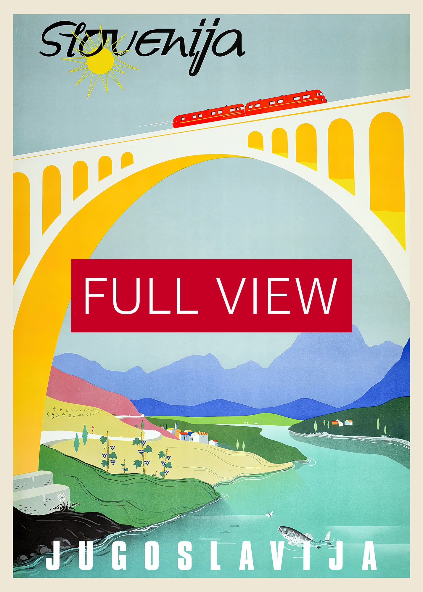 Yugoslavia, Slovenia/Slovenija, 1950s — retro vintage travel poster, retro travel art, retro travel wall art product image (3)