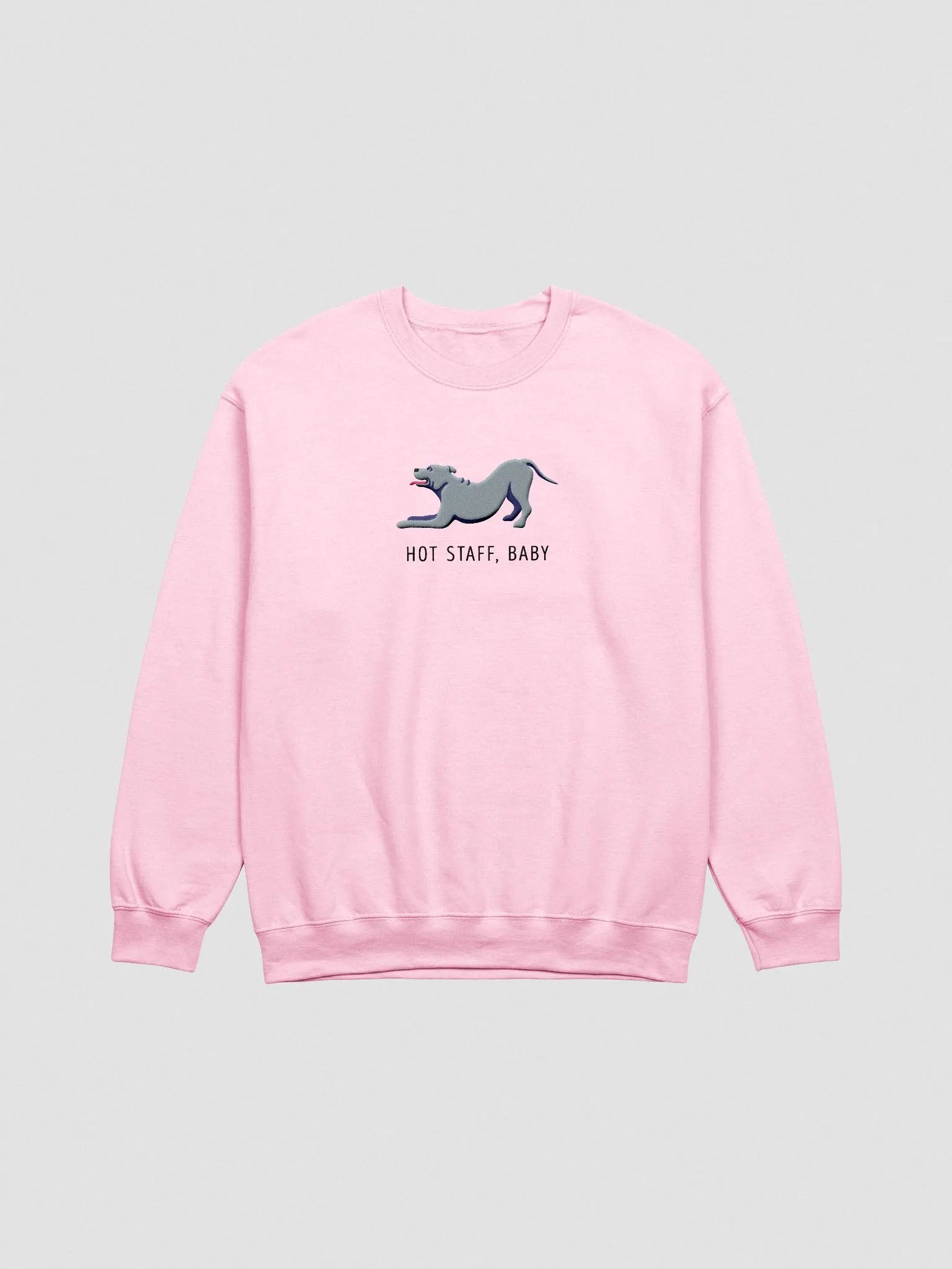 Hot Staff, Baby Sweatshirt (Embroidered) of a Staffordshire Terrier(Gray) product image (4)