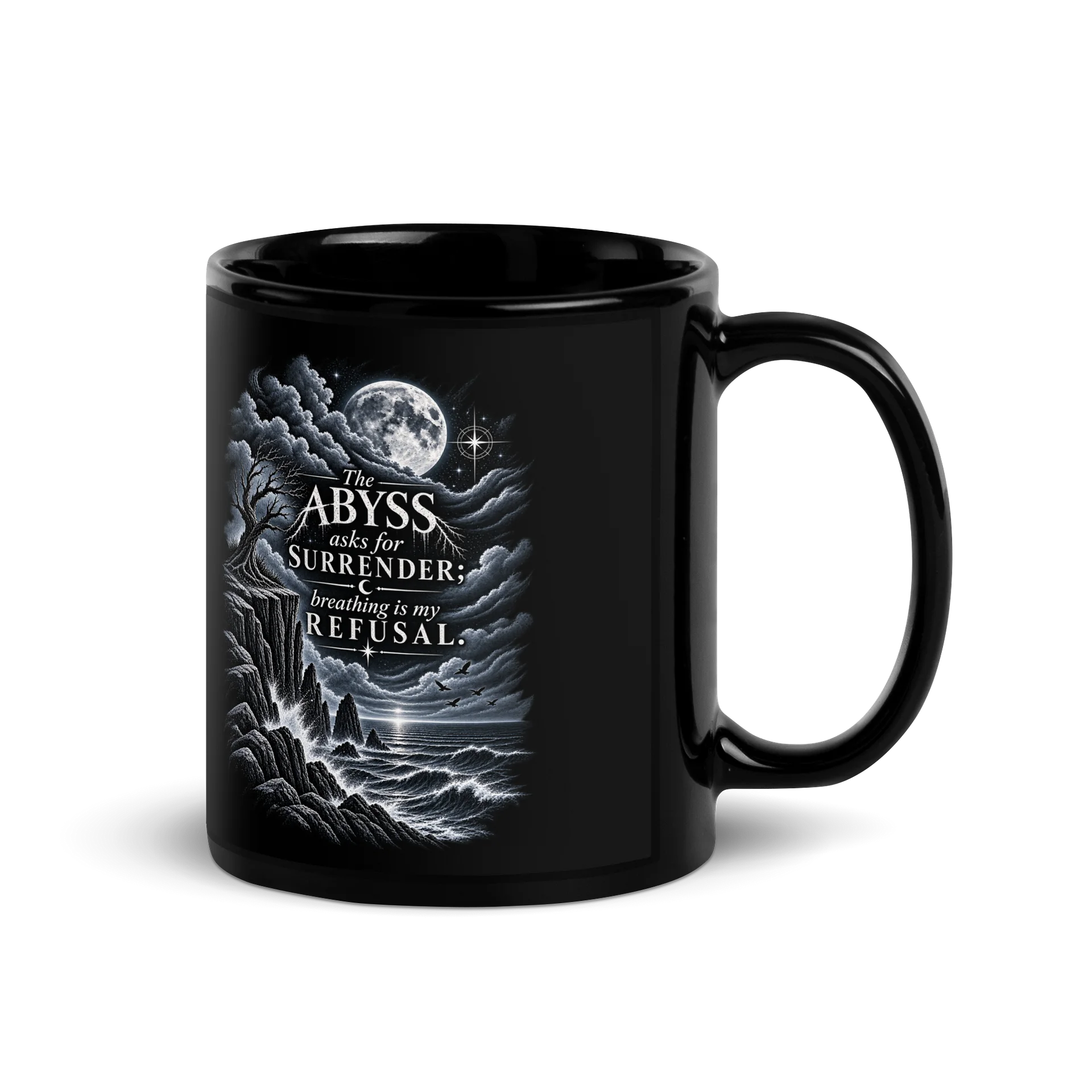 The Abyss Asks for Surrender Coffee Mug product image (3)