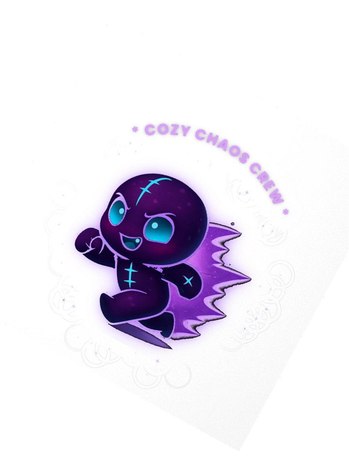 Cozy Chaos Crew Runner — Kiss‑Cut Sticker product image (6)