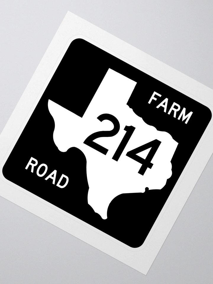 Texas Farm Road Sign FM 214 Sticker product image (2)
