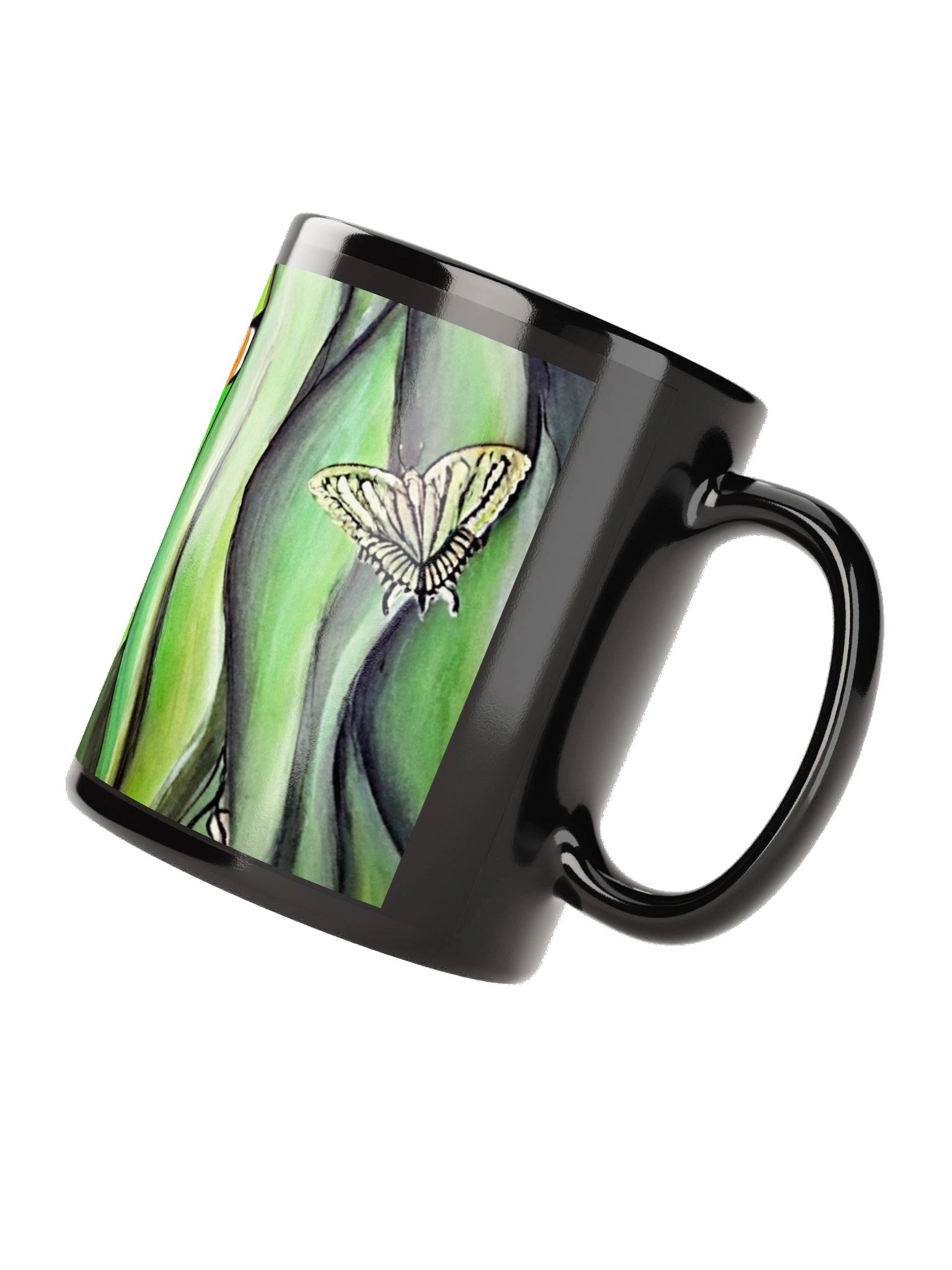 Spring Fairy black glossy mug product image (8)