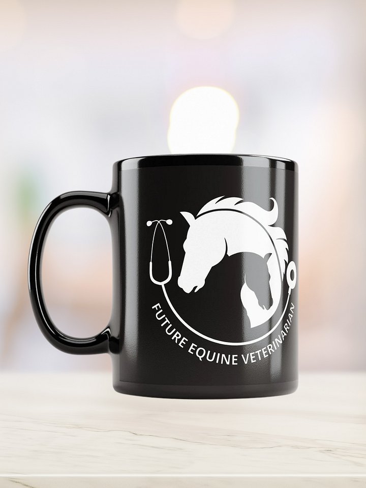 "Future equine veterinarian" black glossy mug product image (1)