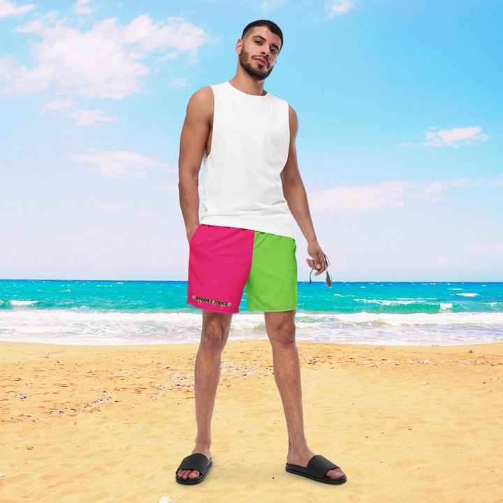 SPOOKY JOOCE Swim Trunkz - Hot Pink/Green product image (1)