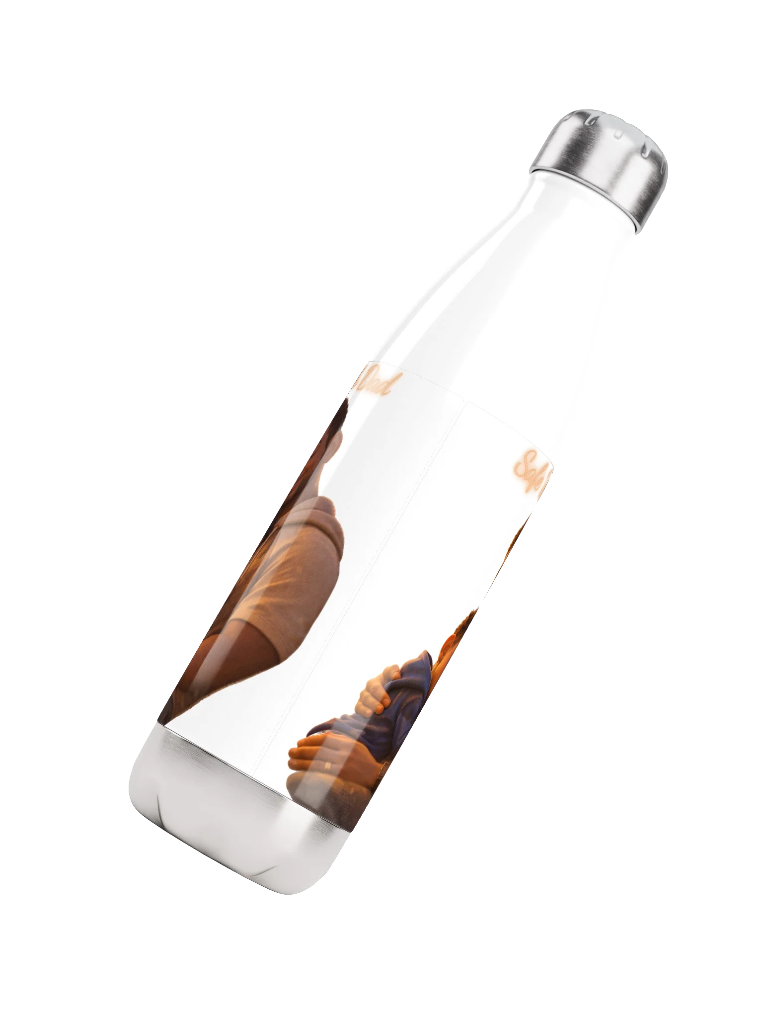 Safe With Dad Stainless Steel Water Bottle product image (8)