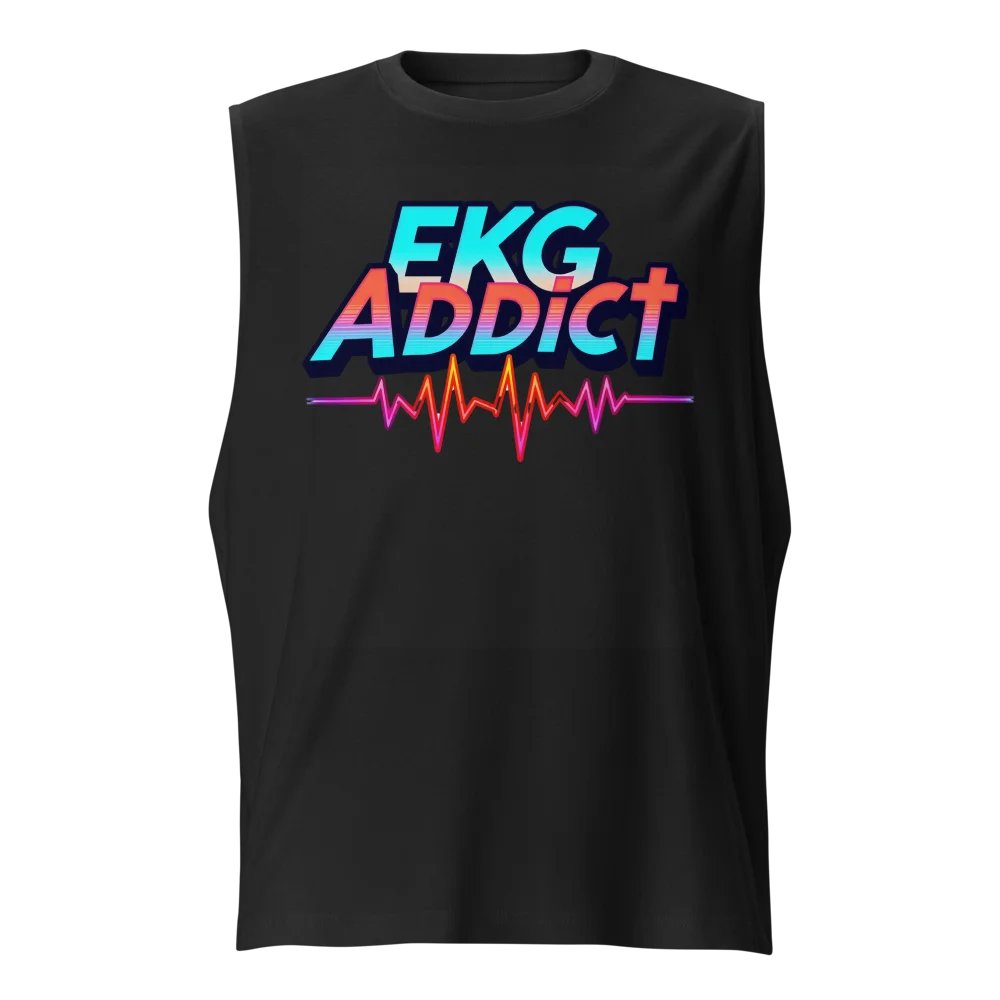 Vibrant EKG Addict Muscle Tank product image (1)
