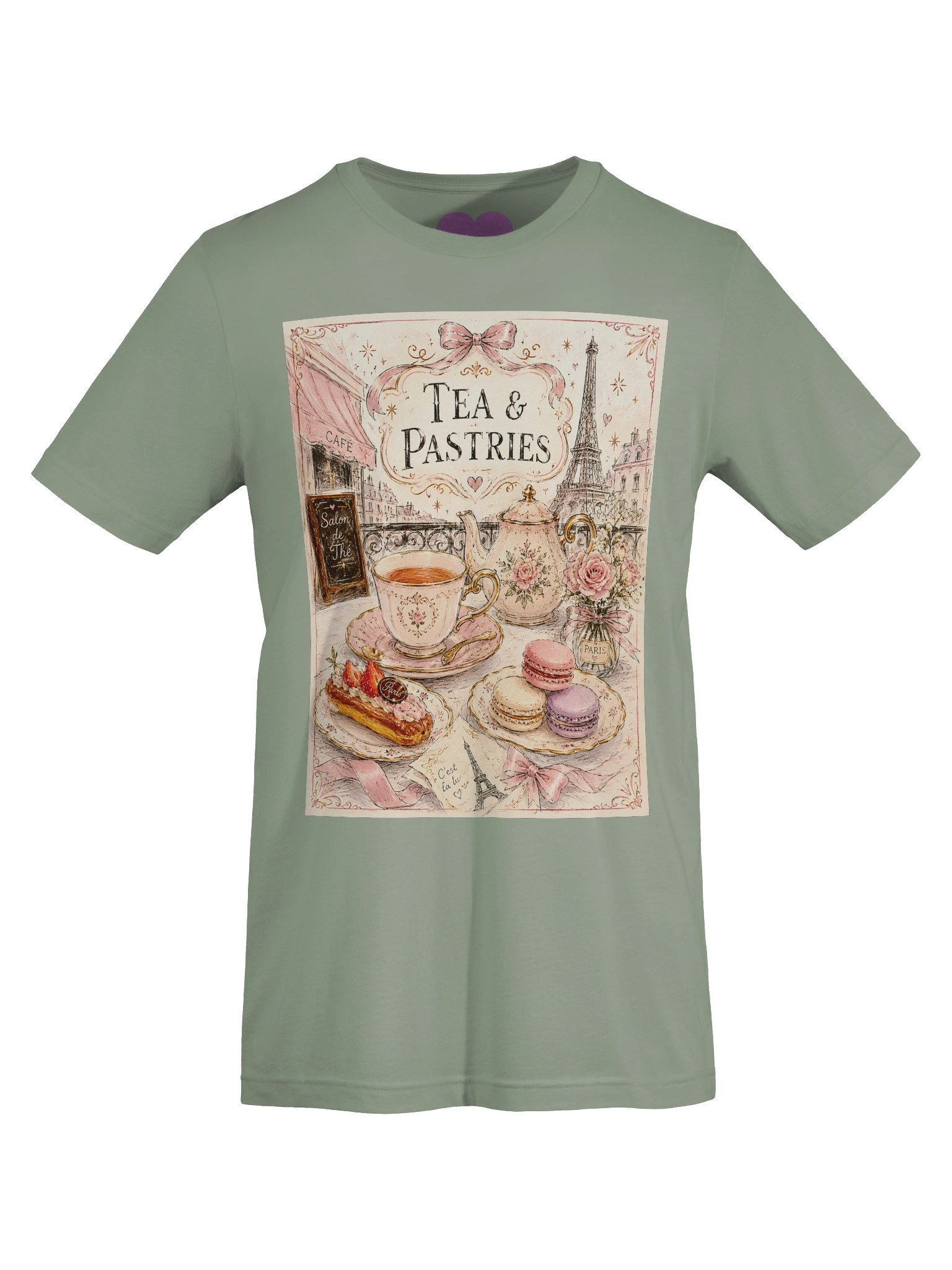 Parisian Tea and Pastries by the Eiffel Tower T-Shirt product image (35)