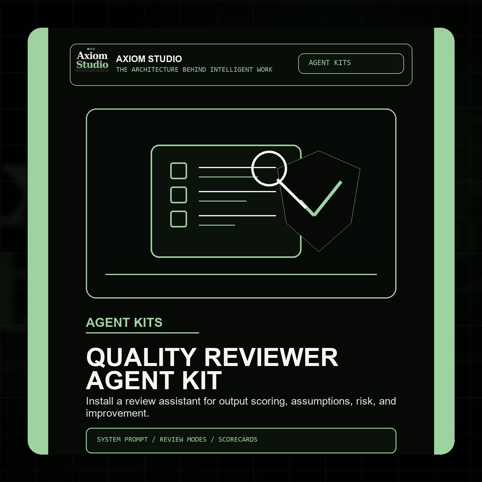 Axiom Agent Instruction Kit - Quality Reviewer product image (1)