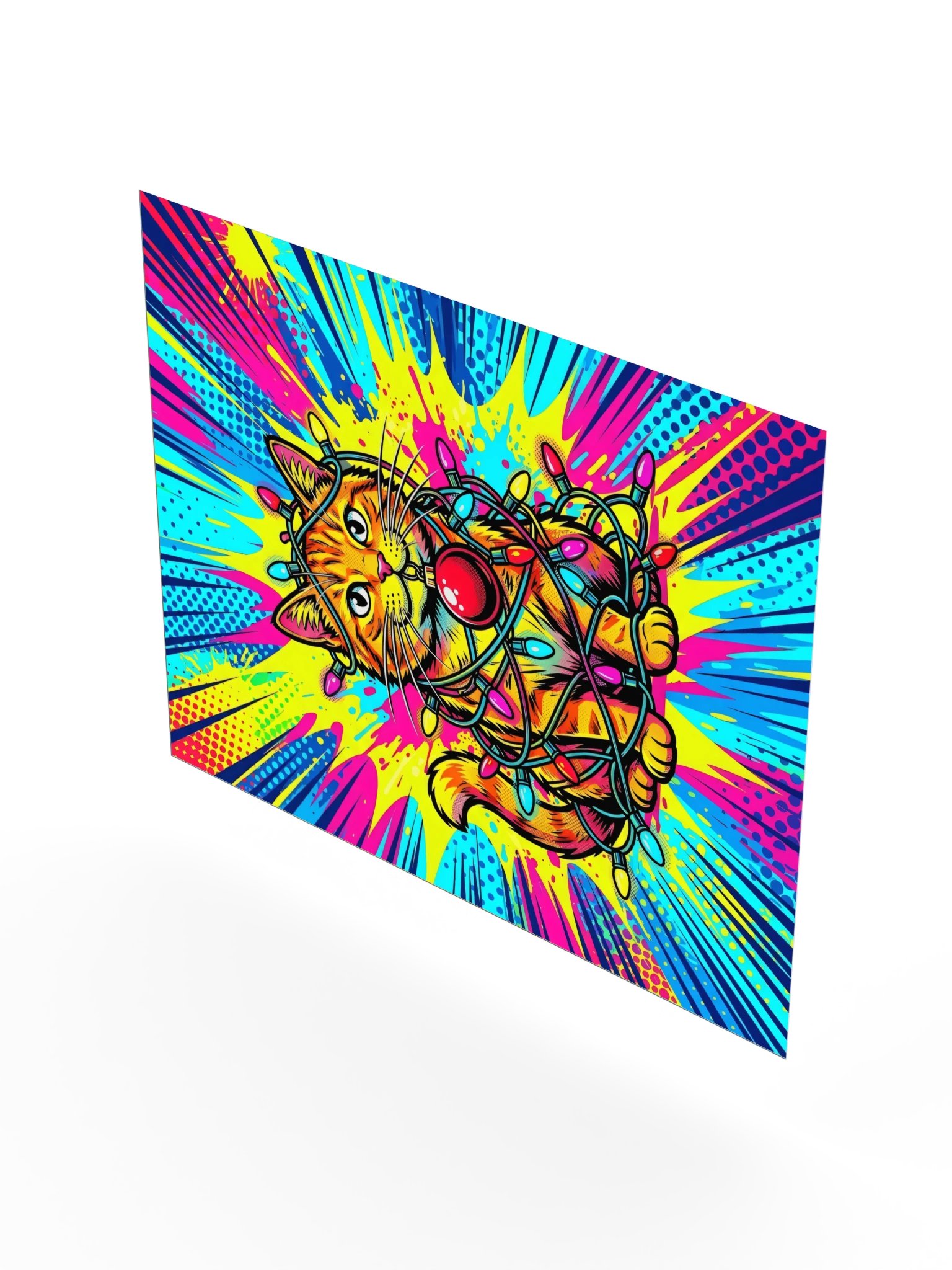 Tangled Lights Cat Poster product image (22)