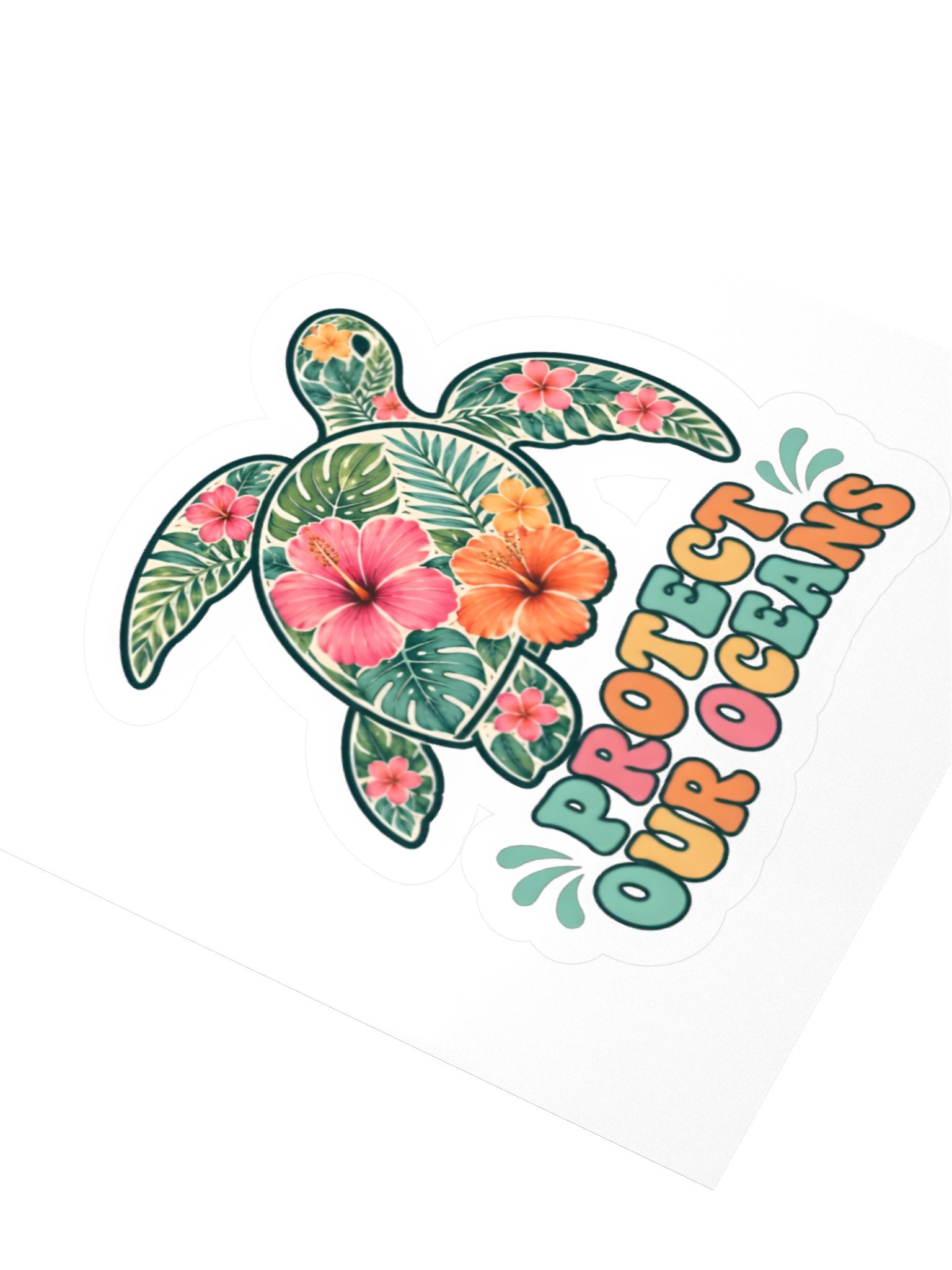 Protect Our Oceans Sea Turtle Sticker product image (3)